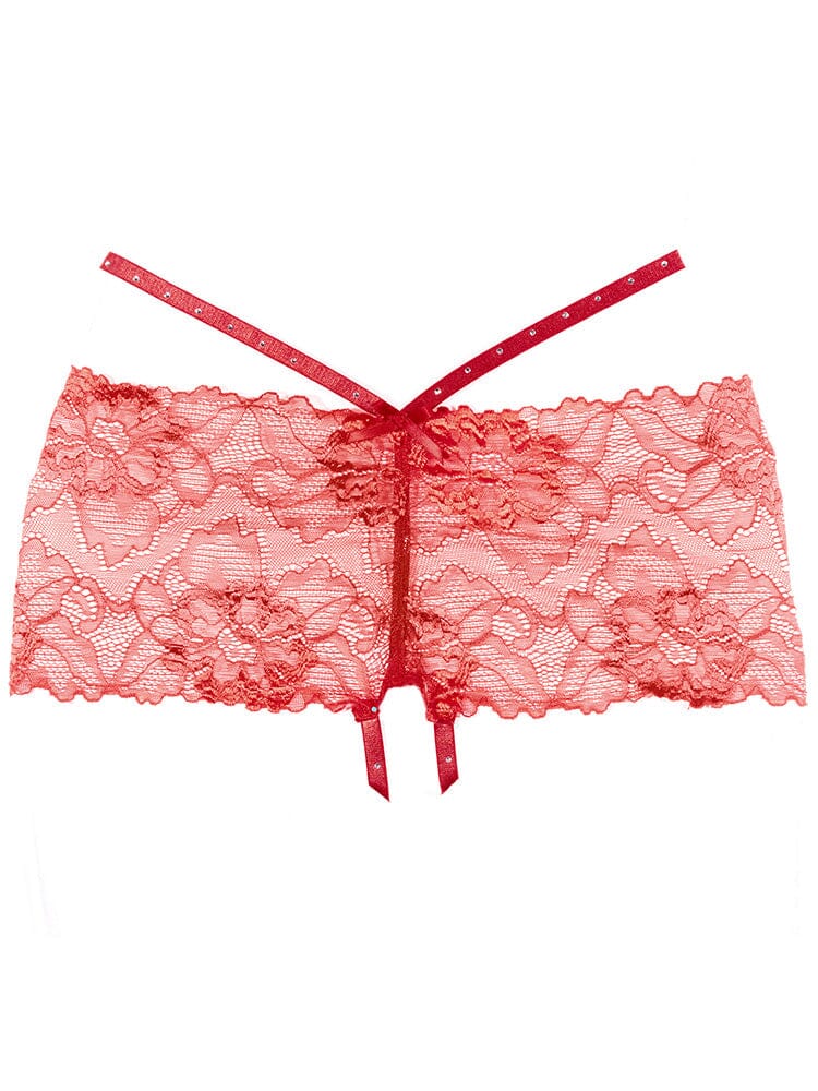 Allure Kelly Lace Crotchless Boy Shorts - Image 4