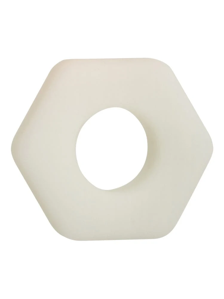 Alpha Glow-In-The-Dark Silicone Prolong Sexagon Cock Ring