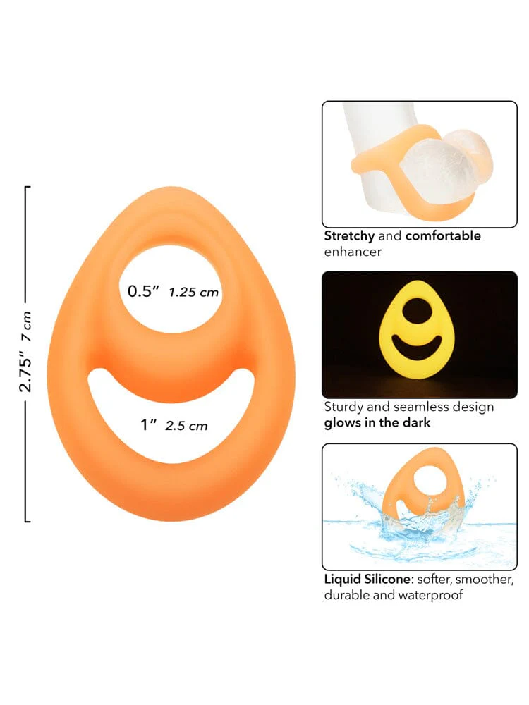 Alpha Glow-In-The-Dark Liquid Silicone Teardrop Penis Ring - Image 3