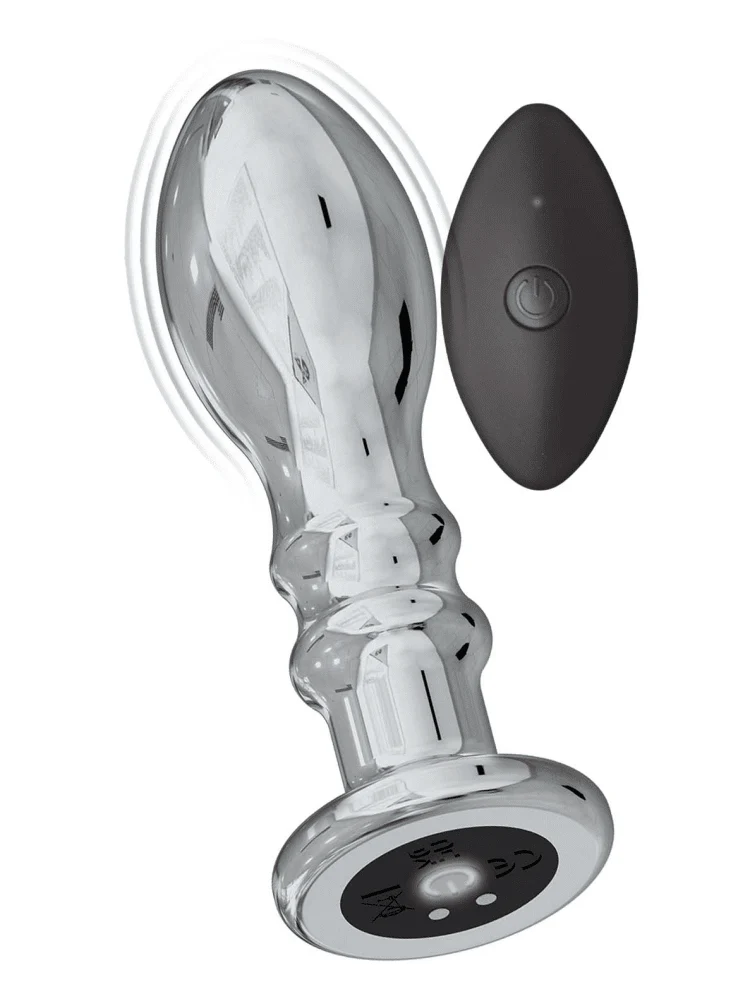 Ass-sation Remote Vibrating Metal Anal Plug - Image 2