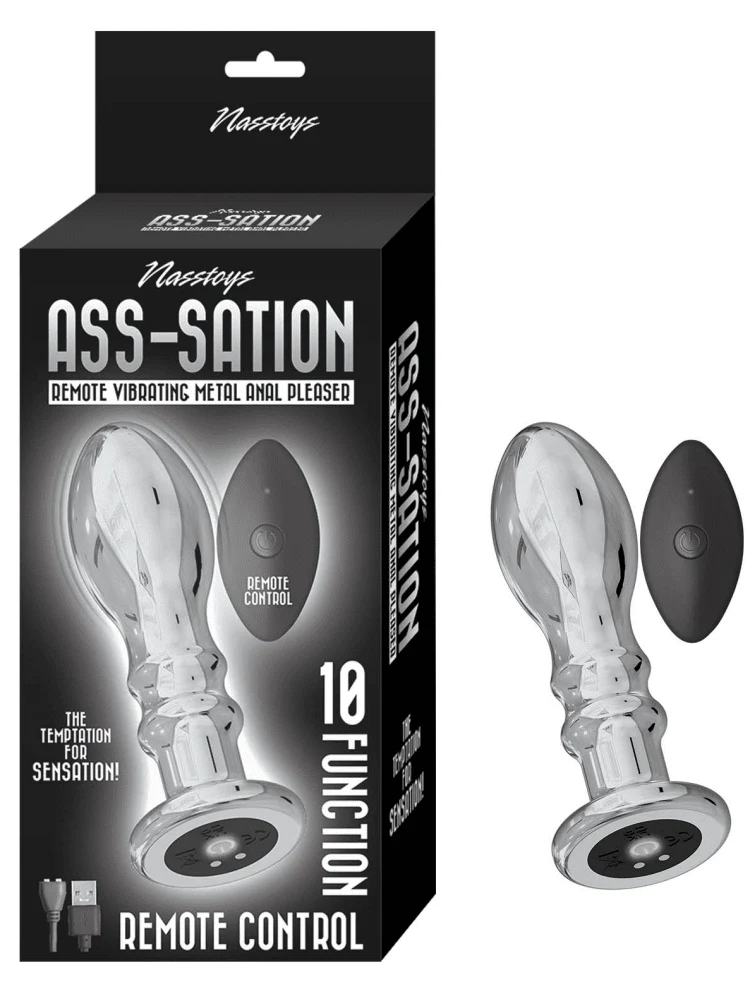 Ass-sation Remote Vibrating Metal Anal Plug - Image 3