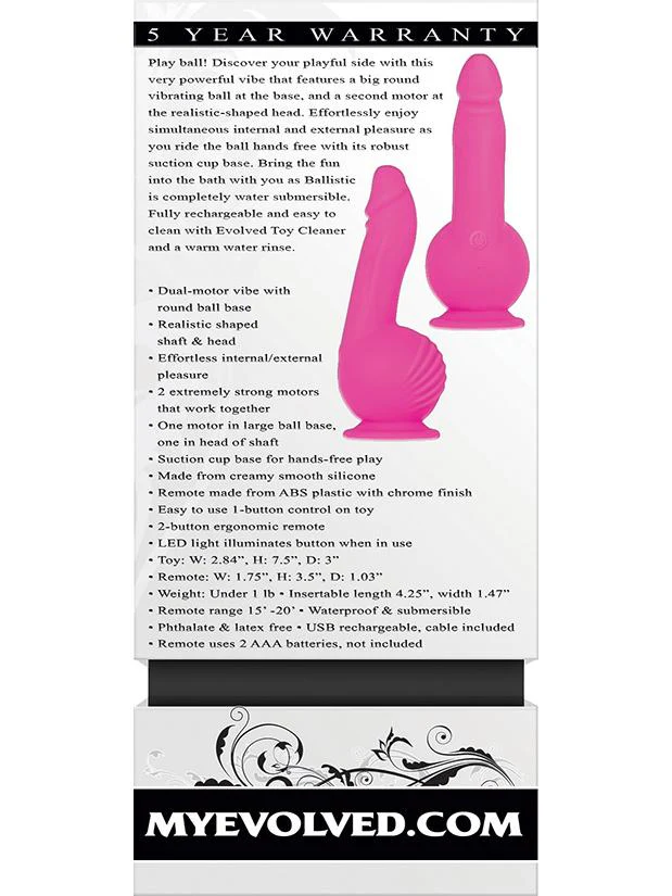 Ballistic Silicone Rechargeable Remote Vibrator - Image 3