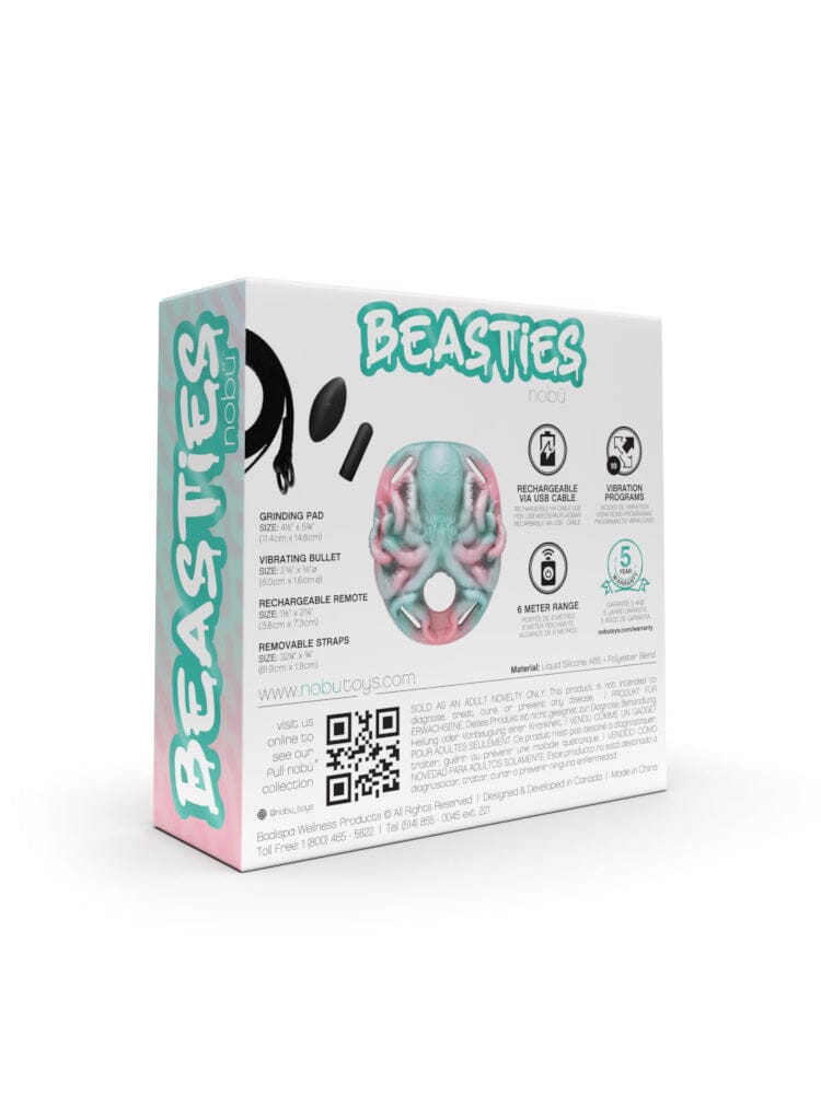 Beasties Cëto - Rechargeable Vibrating Octopus Grinding Pad w Straps and Remote - Image 5