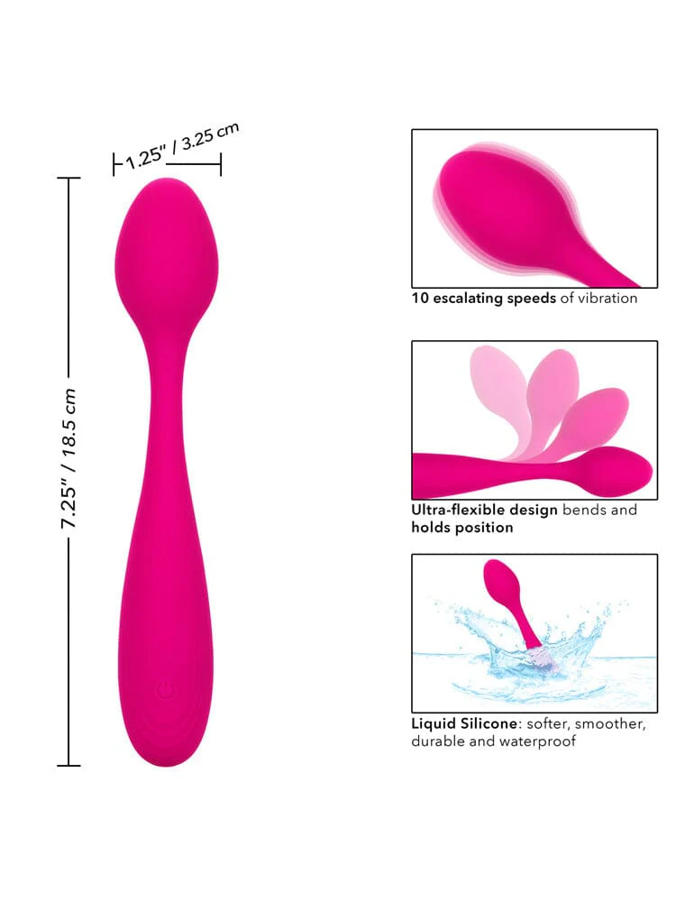 Bliss Liquid Silicone Bendie G Vibrator - Pink - Image 3