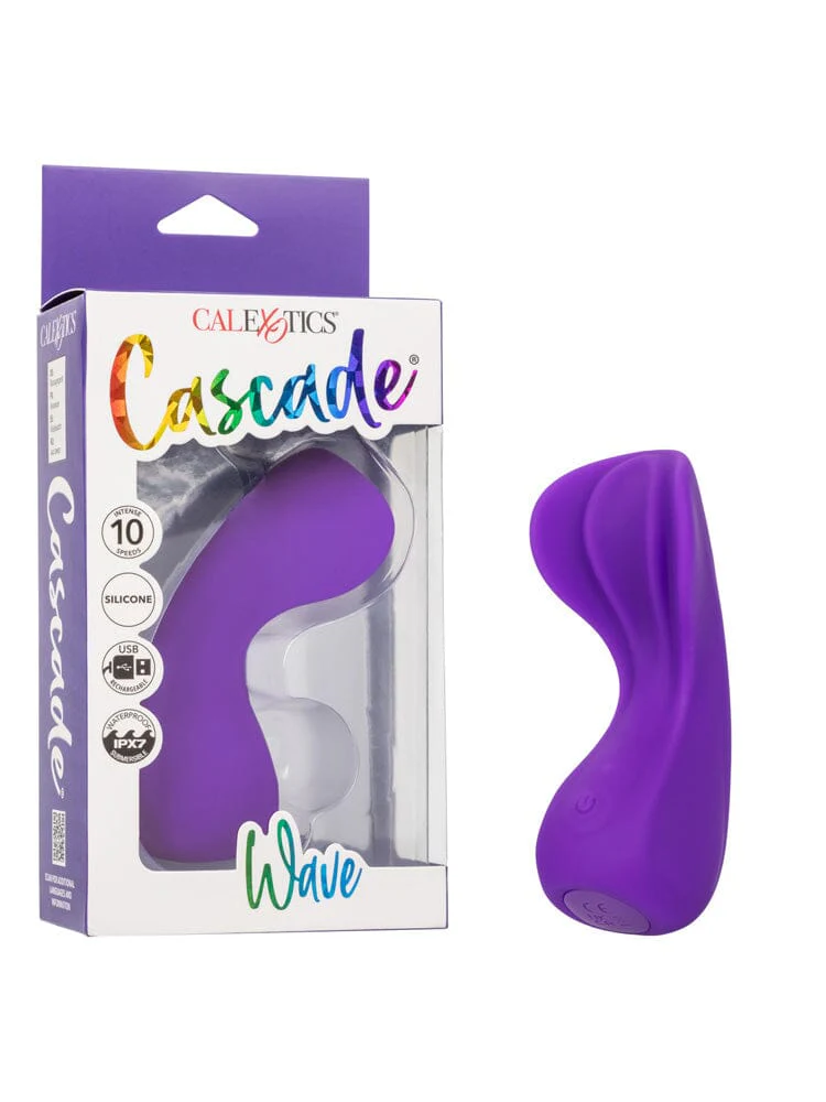 Cascade Wave Purple Silicone Rechargeable Clitoral Massager - Image 2