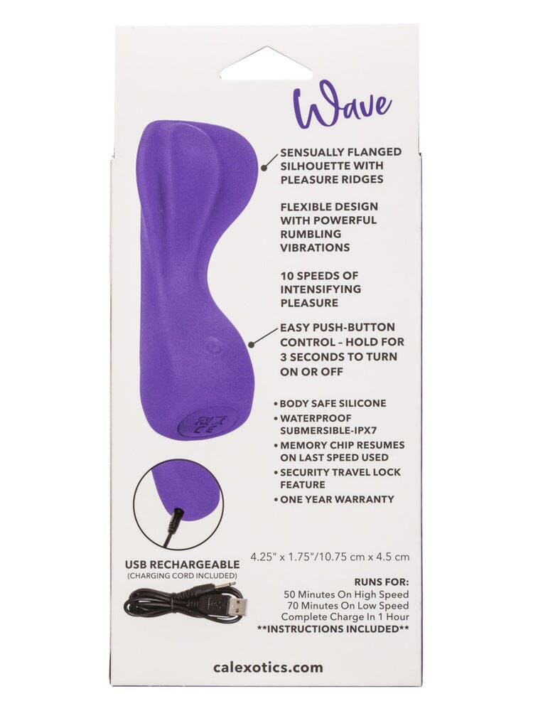 Cascade Wave Purple Silicone Rechargeable Clitoral Massager - Image 3