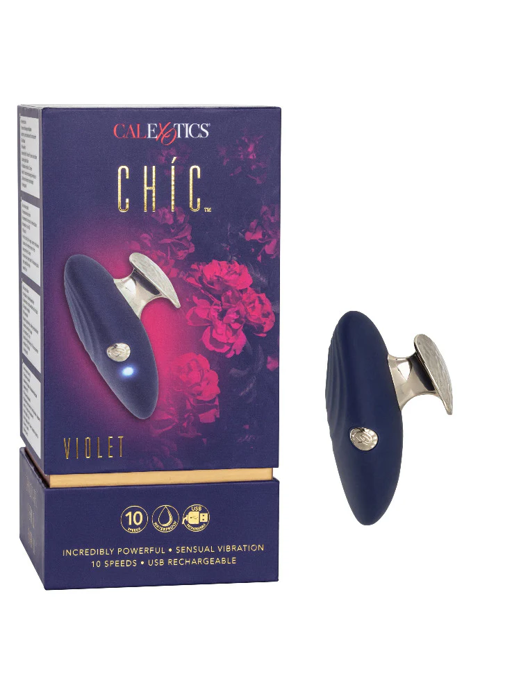 Chic Violet Silicone Handheld Massager - Image 3