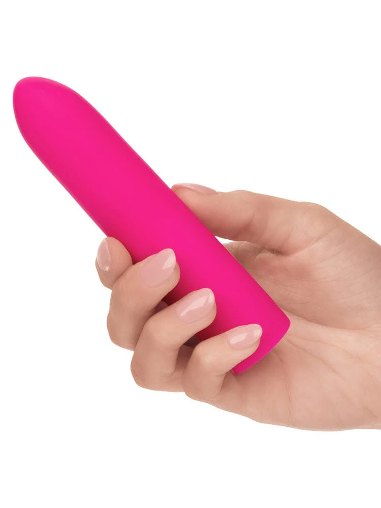 Classic Chic Silicone Rechargeable Mini Pink Bullet Vibrator - Image 3