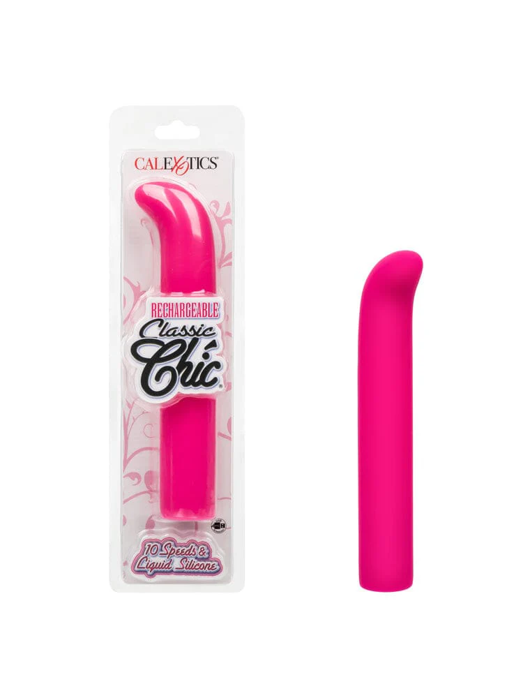 Classic Chic Silicone Rechargeable Pink Standard G Vibrator - Image 2