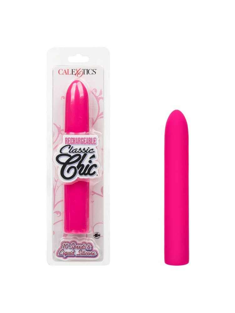 Classic Chic Silicone Rechargeable Pink Standard Vibrator - Image 2