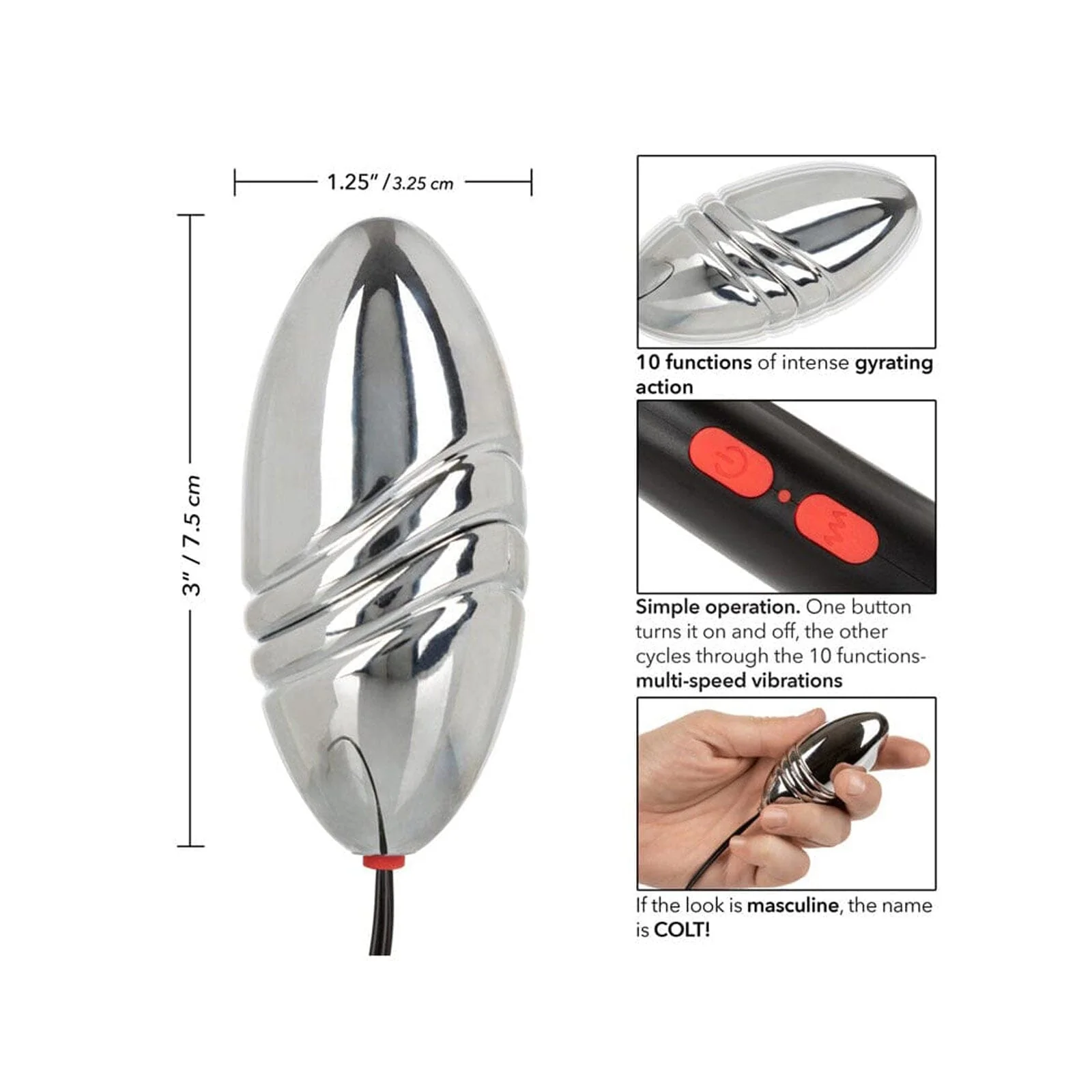 COLT Rechargeable Wired Turbo Silver Bullet - Image 2
