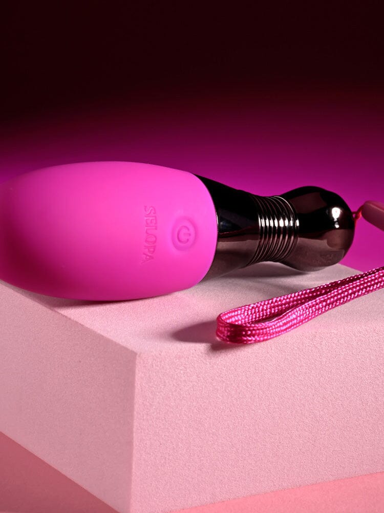 Companion Rechargeable Silicone Pink Egg Bullet Vibrator - Image 2