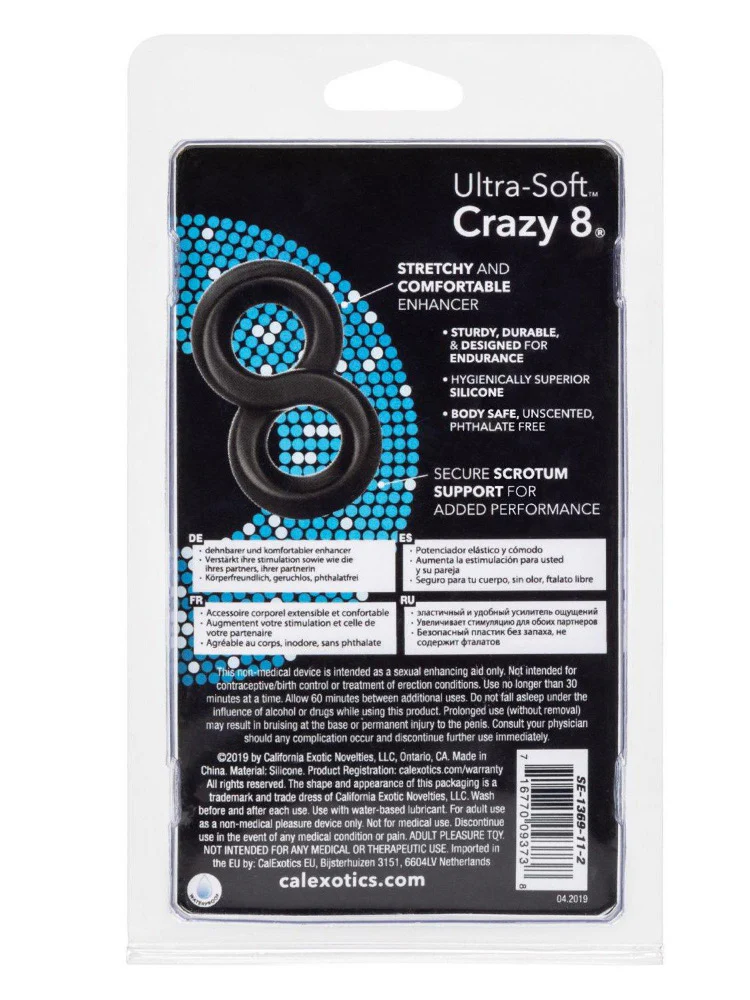 Crazy 8 Ultra-Soft Dual Support Cock Ring - Image 4