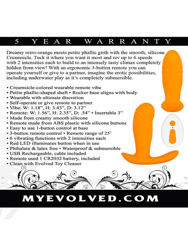 Creamsicle Silicone Wearable Remote Vibe - Image 3