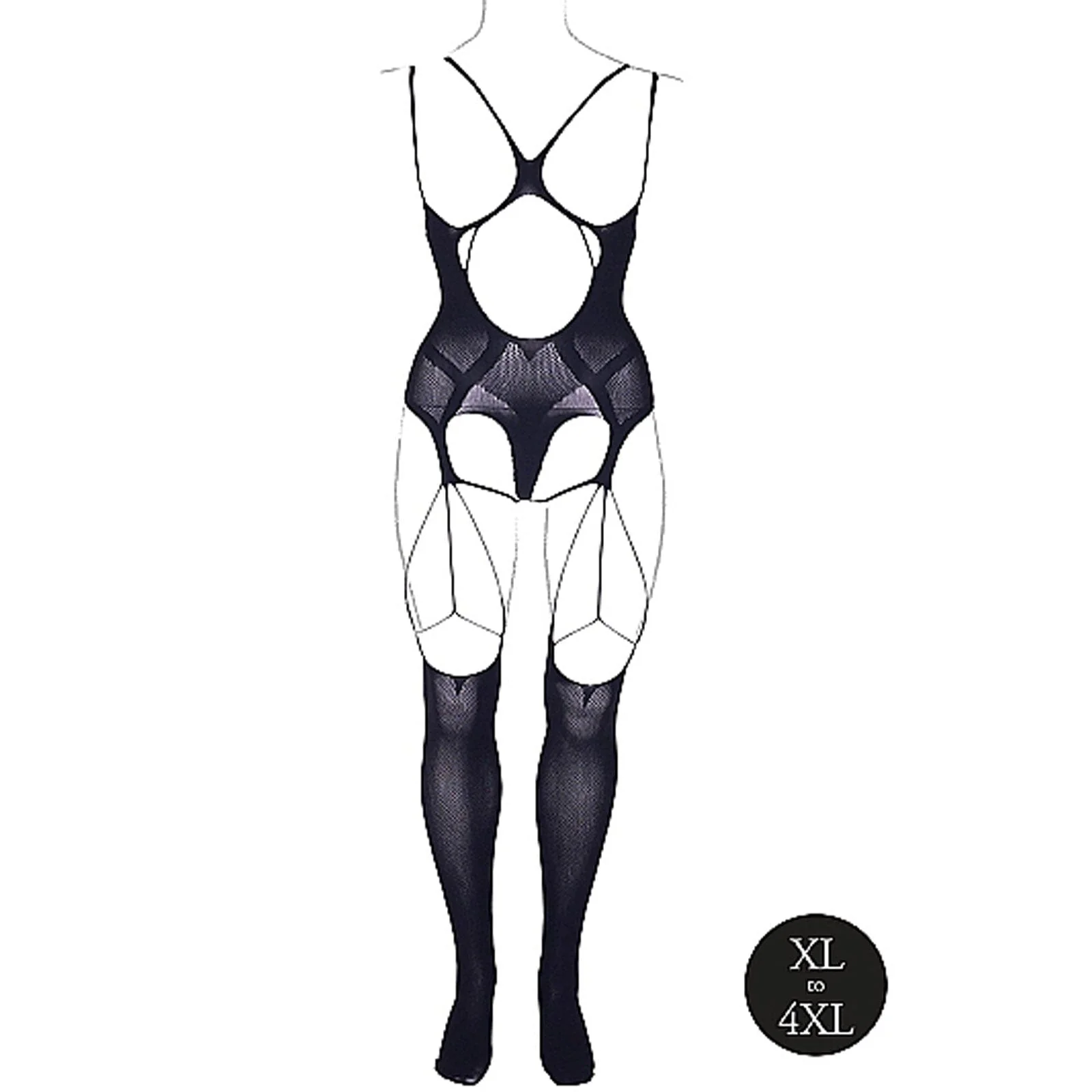 Elara VII Open Cup Bodystocking - Image 11