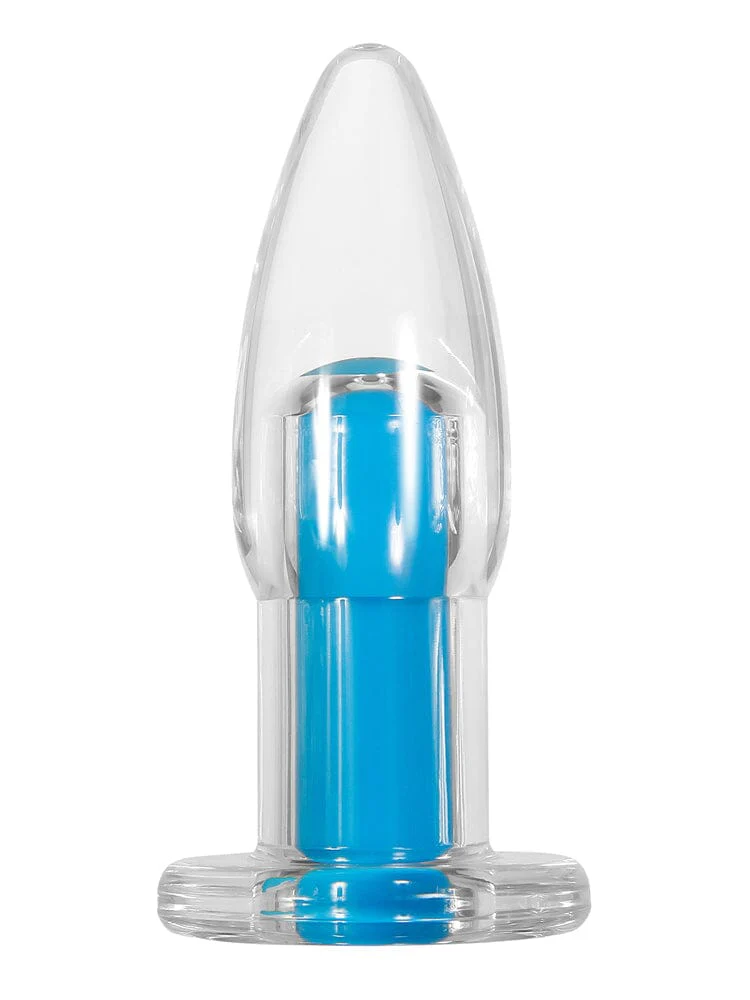Electric Blue Vibrating Remote Butt Plug