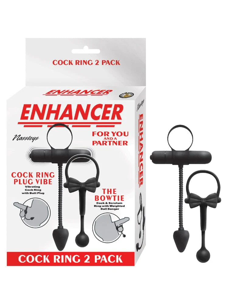 Enhancer 2 Pack Cock Ring & Plug Vibe Kit - Image 2