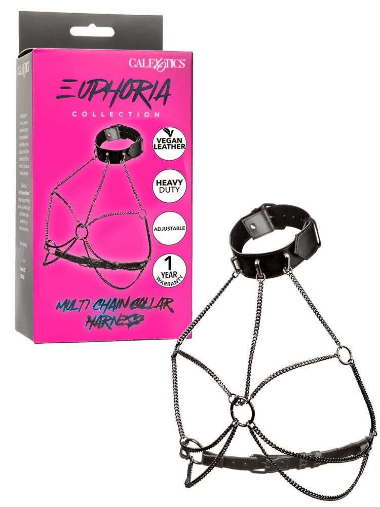 Euphoria Bondage Multi Chain Collar Harness - Image 2