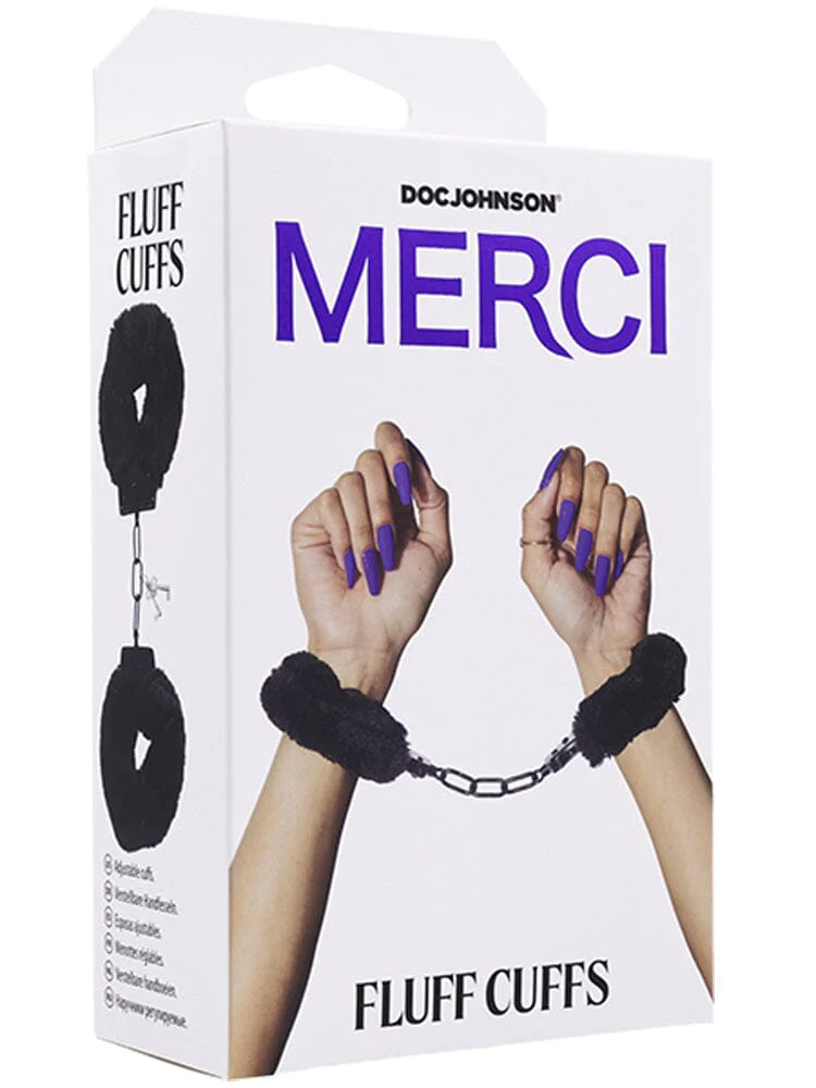 Merci Fluff Cuffs Universal Metal Bondage Restraint Cuffs - Image 2