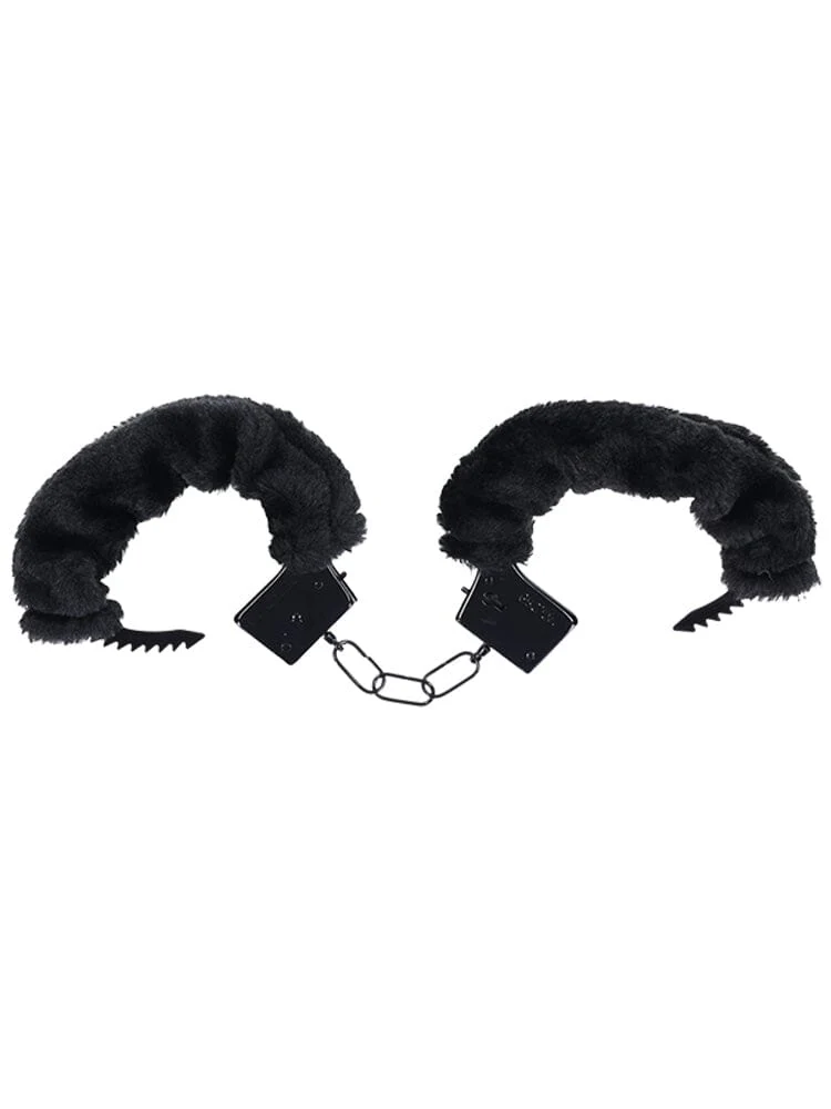 Merci Fluff Cuffs Universal Metal Bondage Restraint Cuffs - Image 3