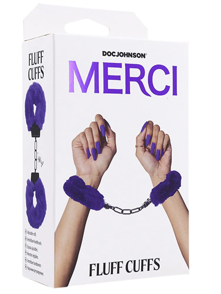 Merci Fluff Cuffs Universal Metal Bondage Restraint Cuffs - Image 5