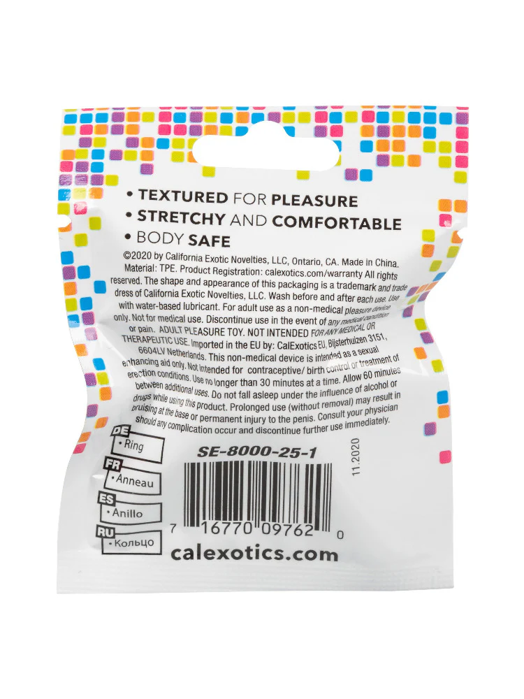 Textured Stretchy Cock Ring in Foil Pack - Image 3