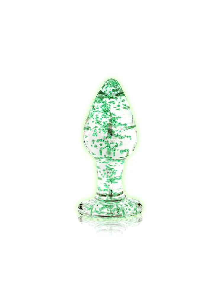 OUCH! Glow In The Dark Glass Butt Plug - Image 3