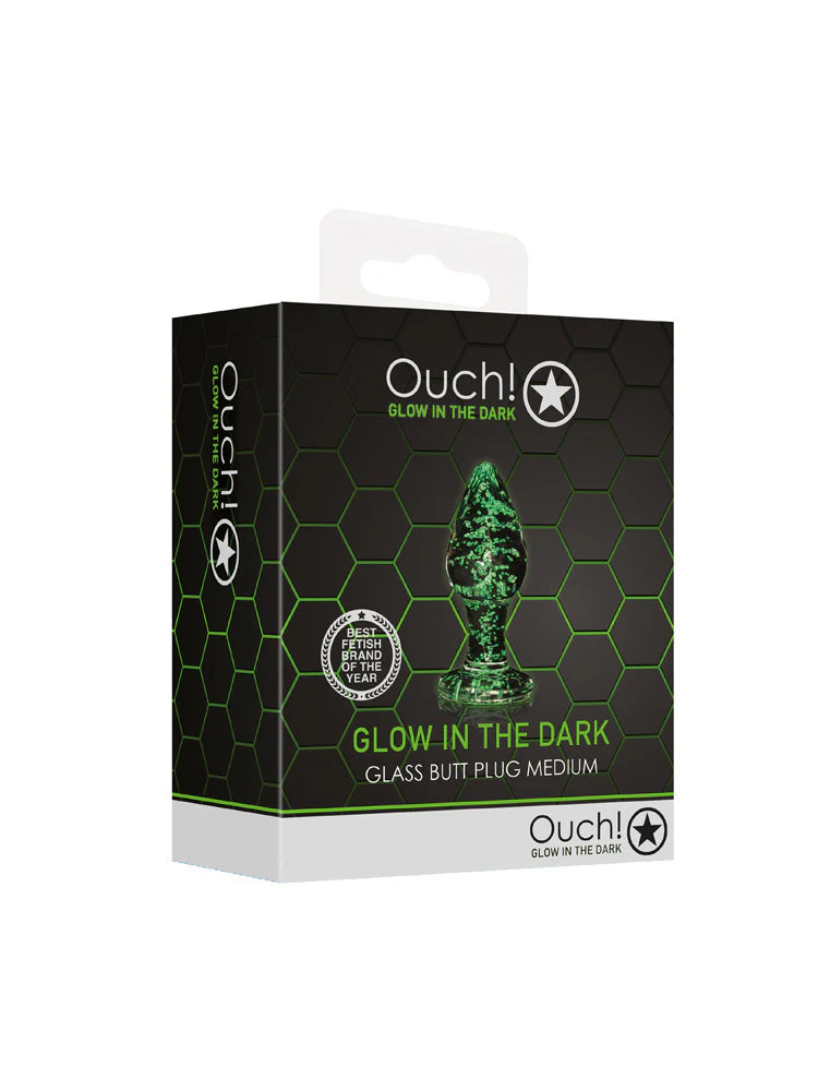 OUCH! Glow In The Dark Glass Butt Plug - Image 4