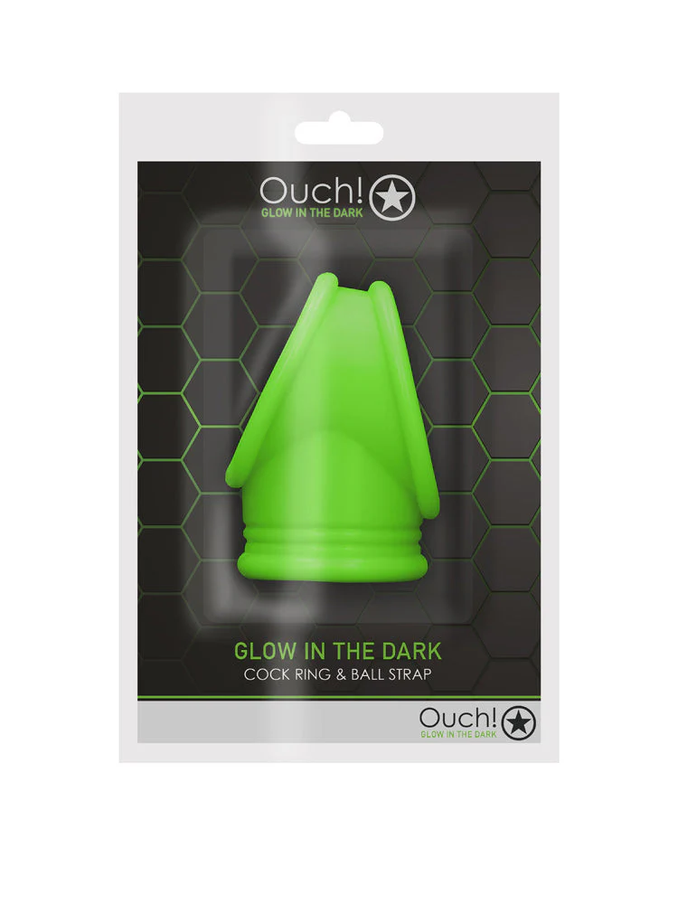 OUCH! Glow In The Dark Cock Ring Ball Strap - Image 2