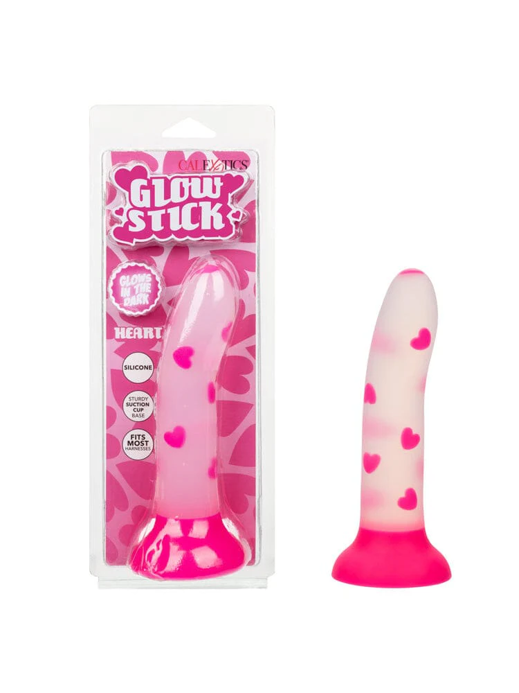 Glow Stick Silicone Glow-In-The-Dark G-spot Heart Dong - Image 2