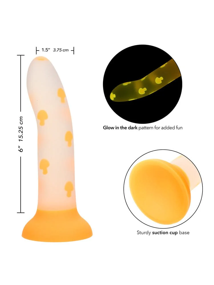 Glow Stick Silicone Glow-In-The-Dark G-spot Mushroom Dong - Image 3