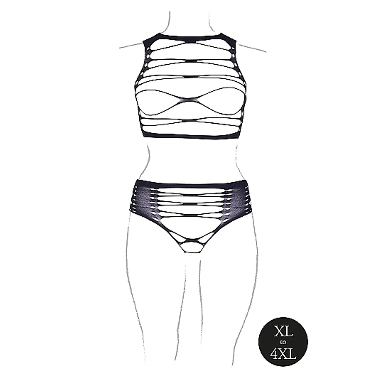 Helike XLV Open Cups Crop Top with Panty - Image 11