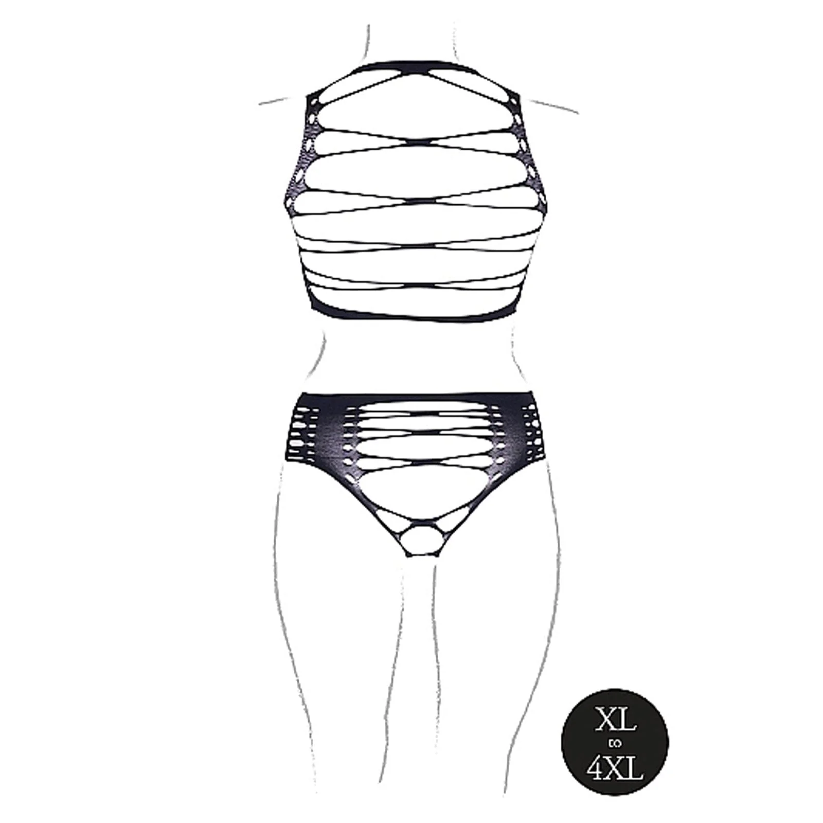 Helike XLV Open Cups Crop Top with Panty - Image 12