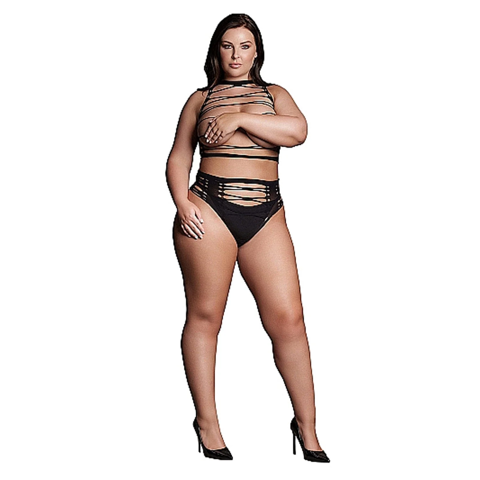 Helike XLV Open Cups Crop Top with Panty - Image 7