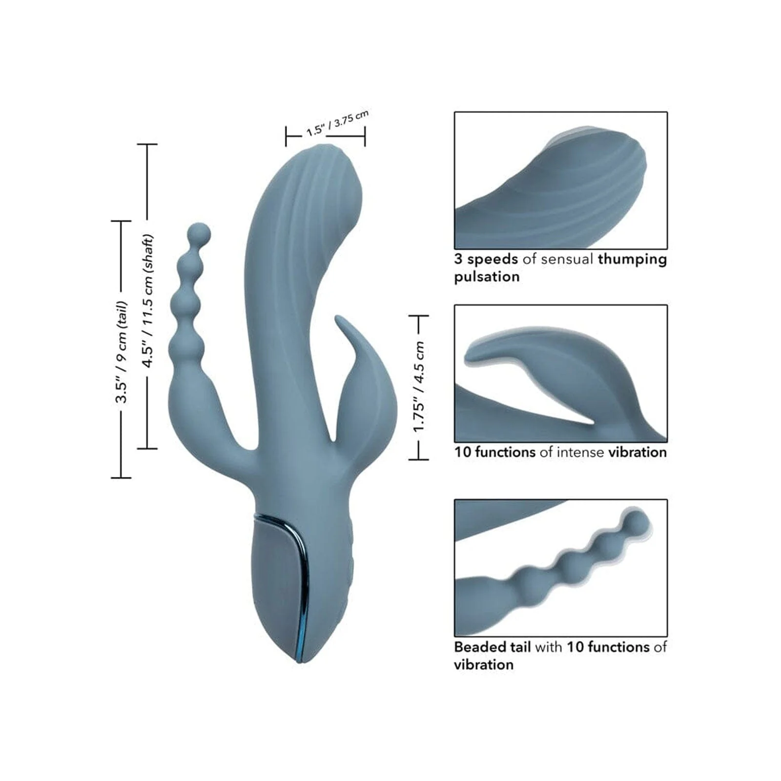 III Triple Ecstasy Rechargeable Vibrator - Image 2