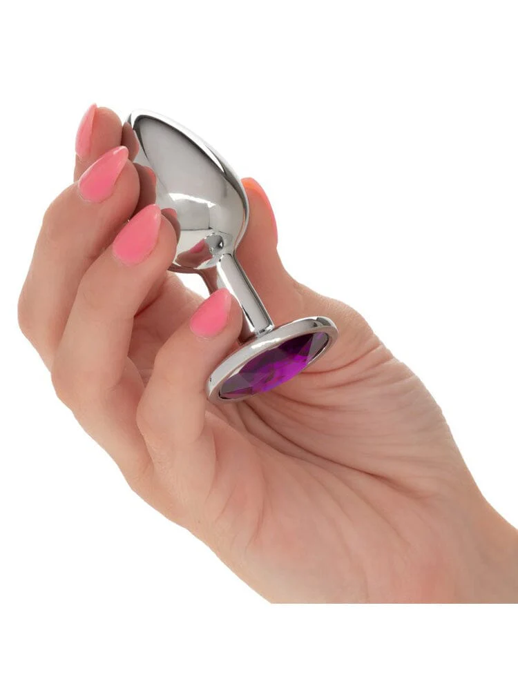 Jewel Amethyst Gem Metallic Butt Plug