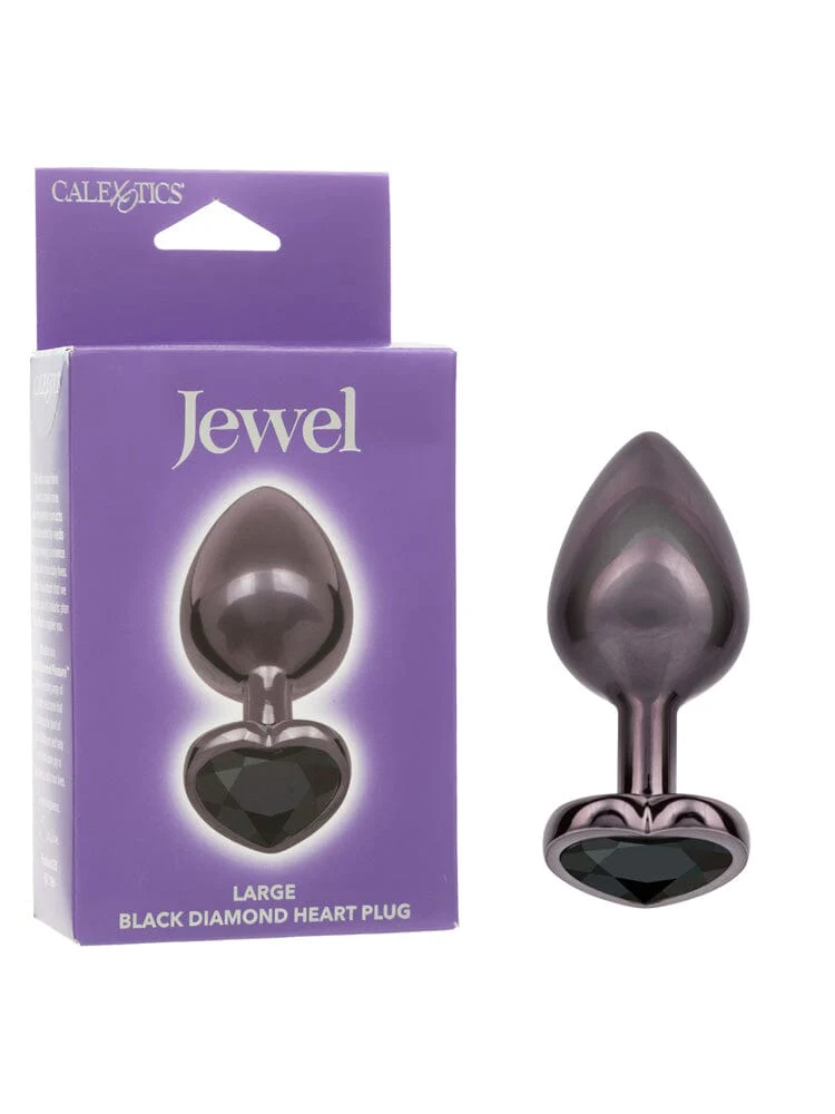Jewel Large Black Diamond Heart Plug - Image 2
