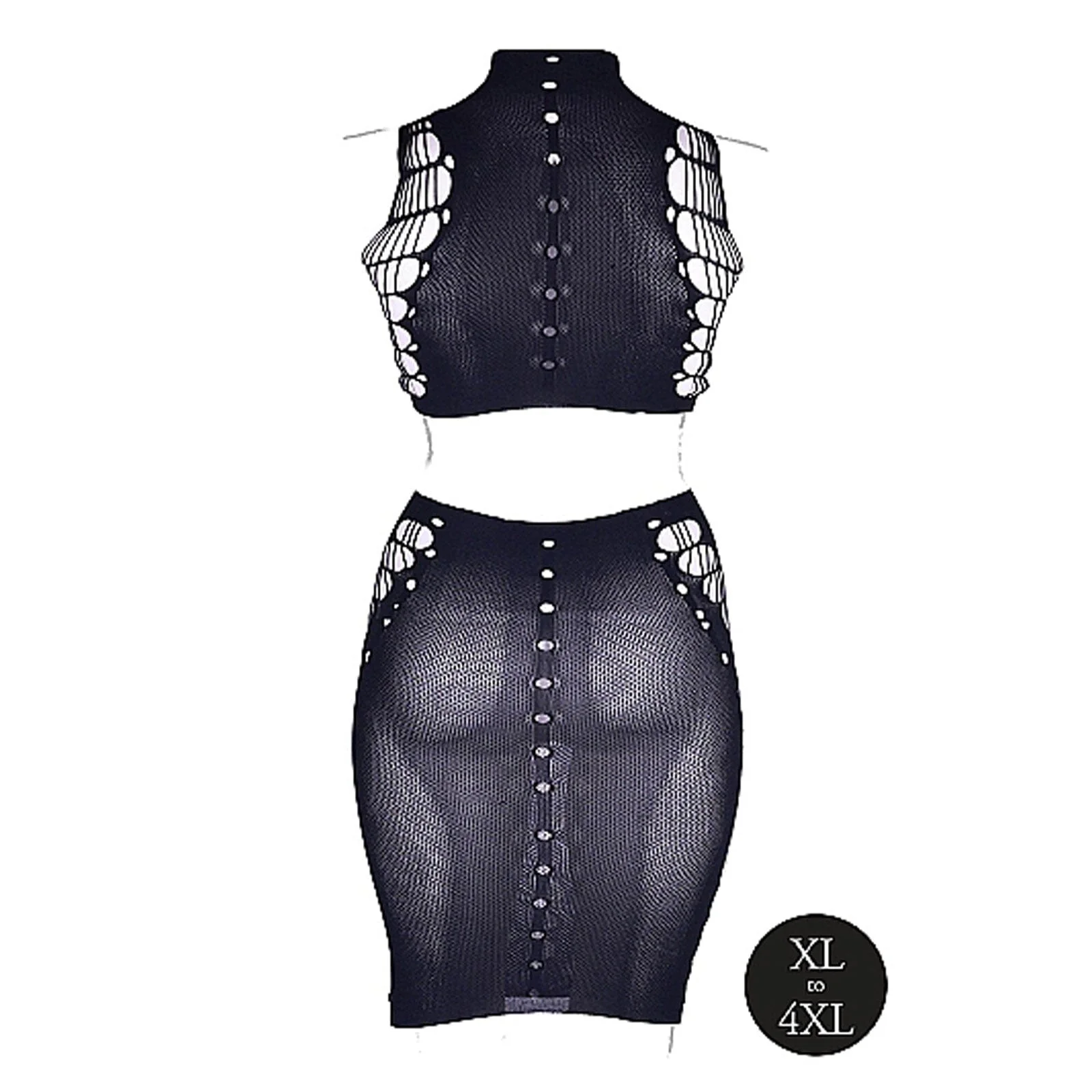 Kala XXXVII Turtleneck Crop Top & Skirt Set - Image 11