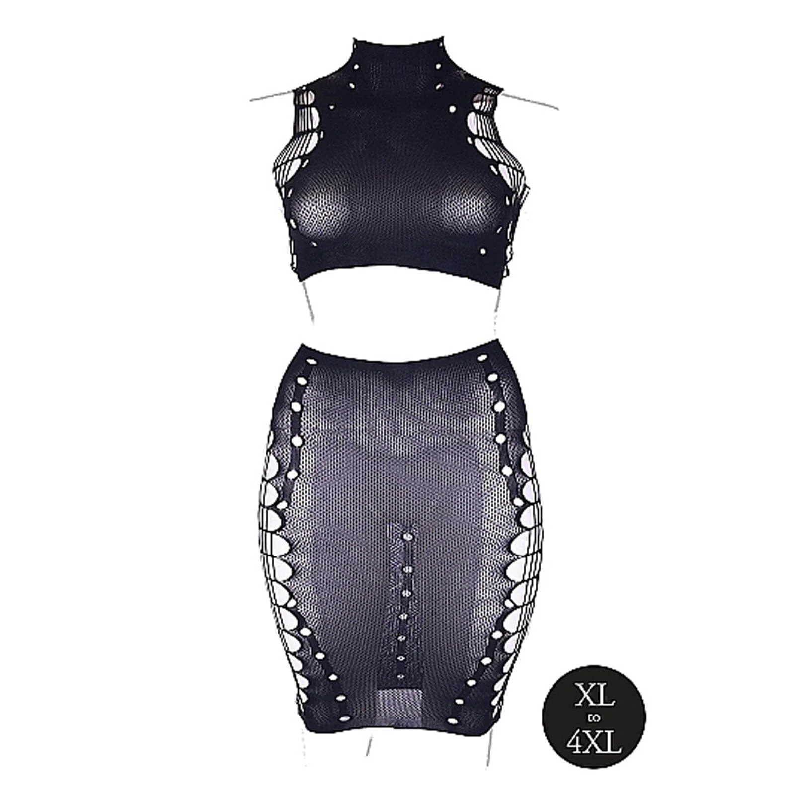 Kala XXXVII Turtleneck Crop Top & Skirt Set - Image 12