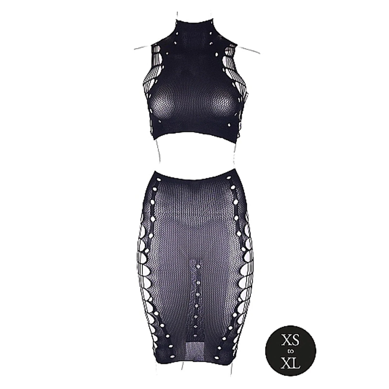Kala XXXVII Turtleneck Crop Top & Skirt Set - Image 6