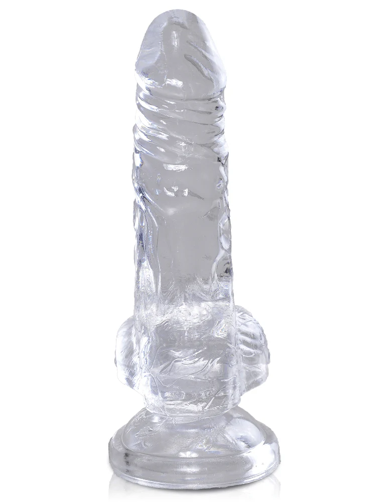 King Cock Clear Realistic Dildo & Balls - Image 3