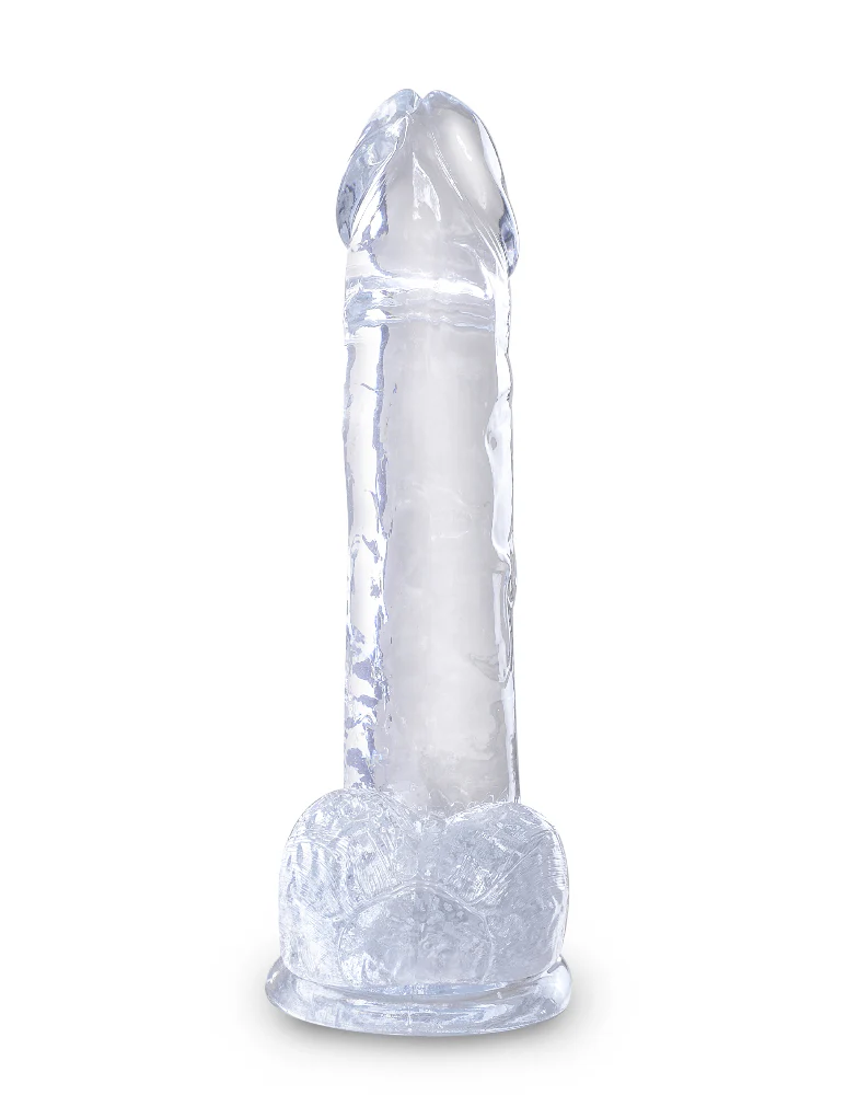 King Cock Clear Realistic Dildo & Balls - Image 7