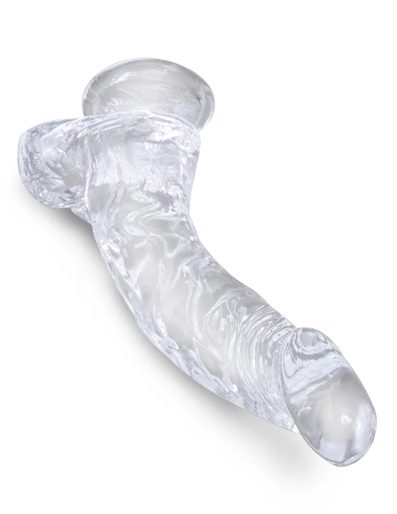 King Cock Clear Realistic Dildo & Balls - Image 9