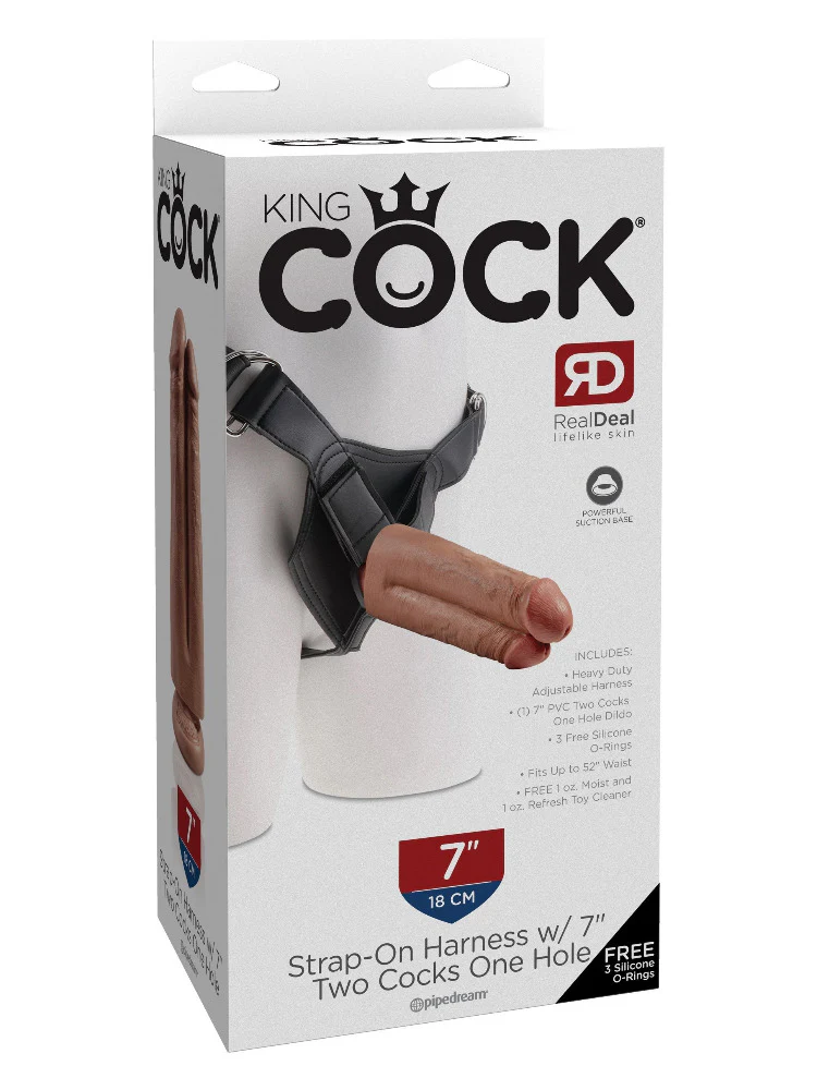 King Cock Two Cocks One Hole Harness Set - Image 3
