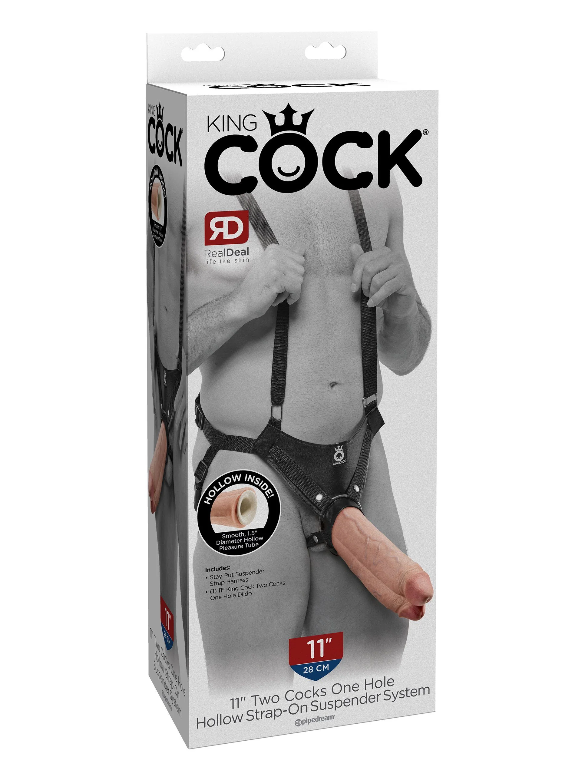 King Cock Two Cocks One Hole Hollow Harness - Image 2