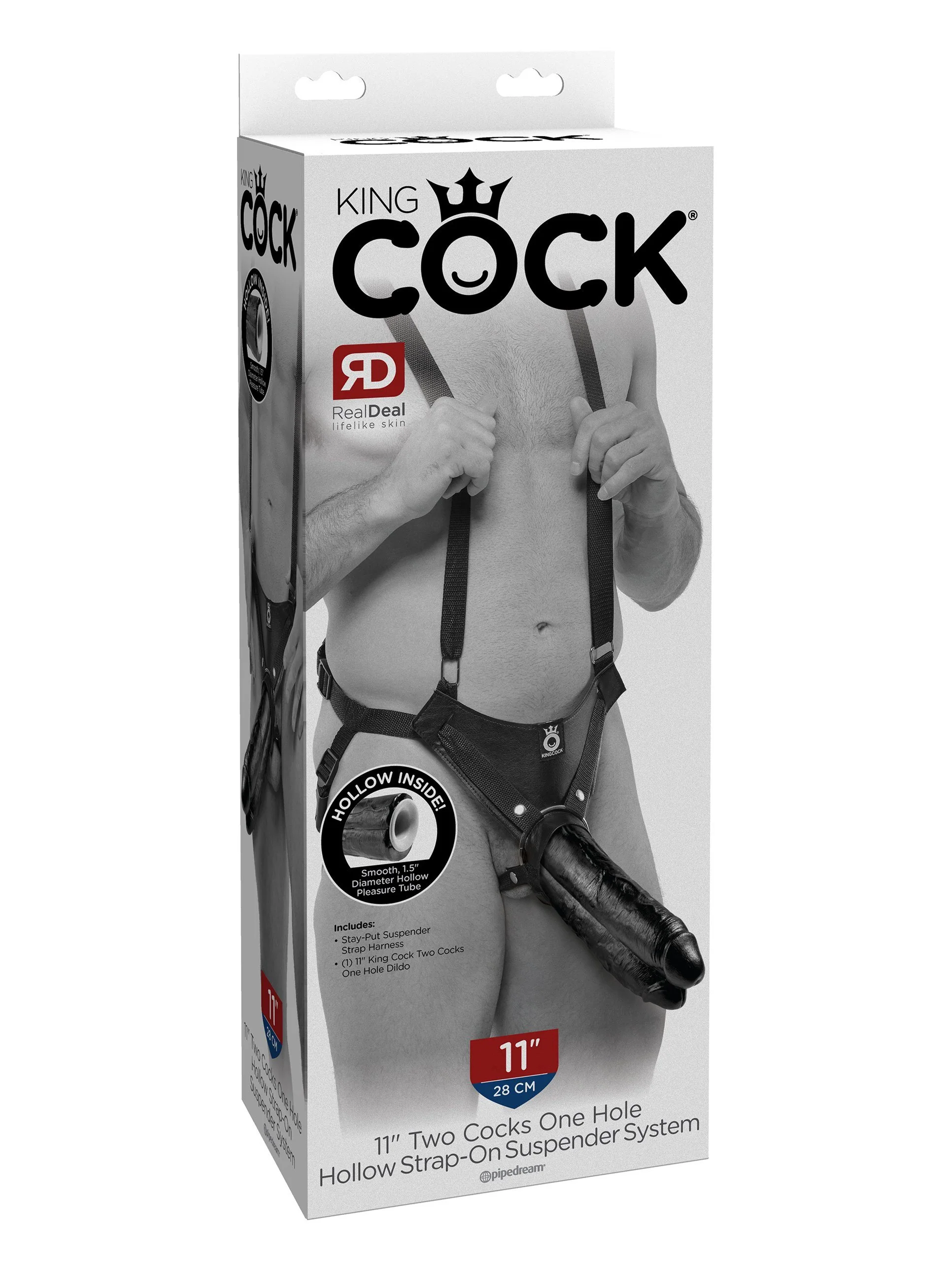 King Cock Two Cocks One Hole Hollow Harness - Image 4