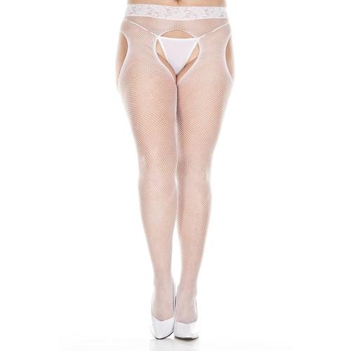 Seamless Lace Waist Fishnet Pantyhose - Image 5