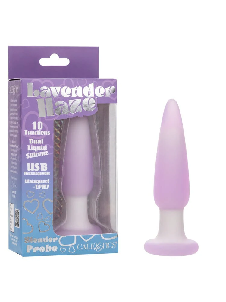 Lavender Haze Slender Silicone Rechargeable Anal Probe - Image 2