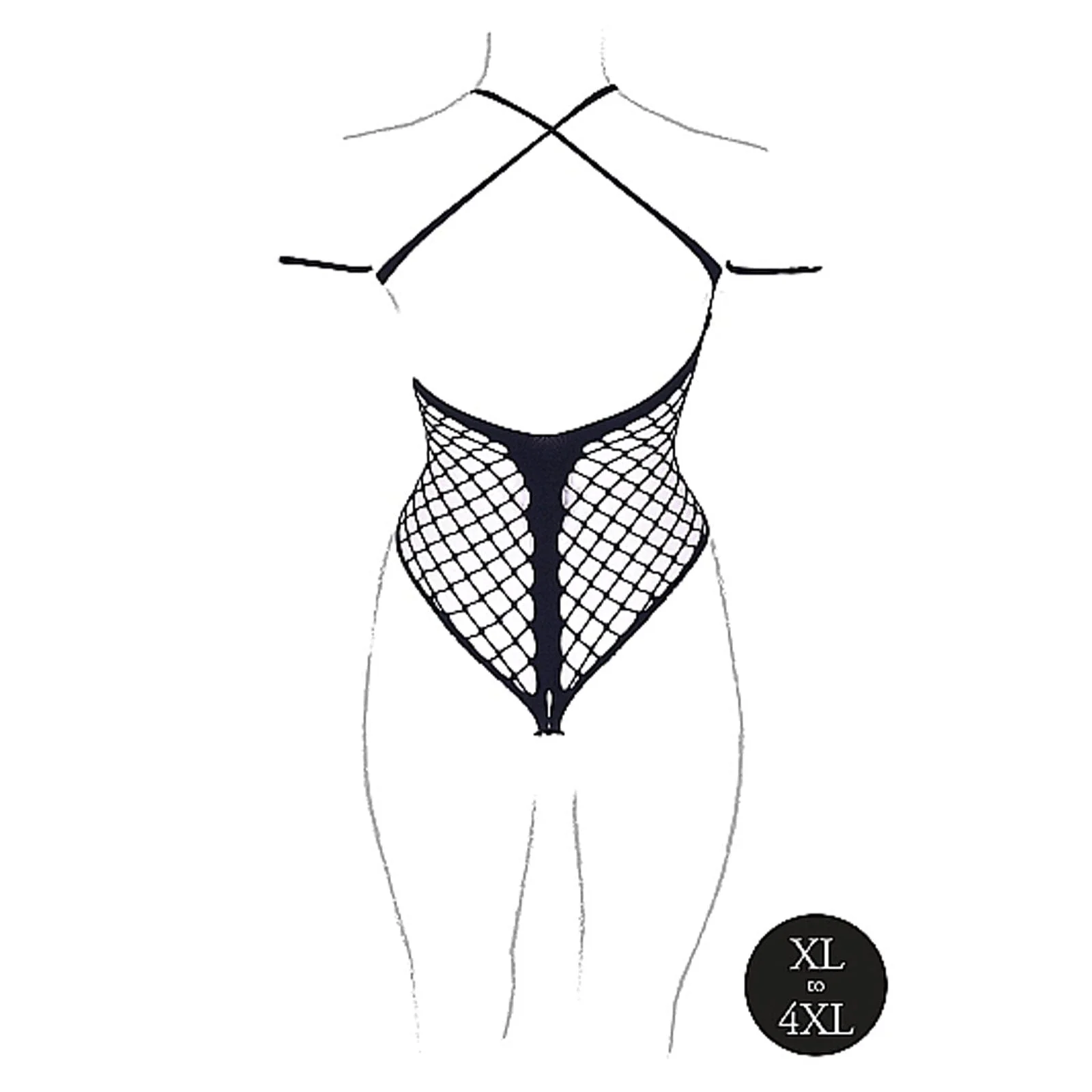 Leda XIII Cross Neckline & Straps Body Suit - Image 12