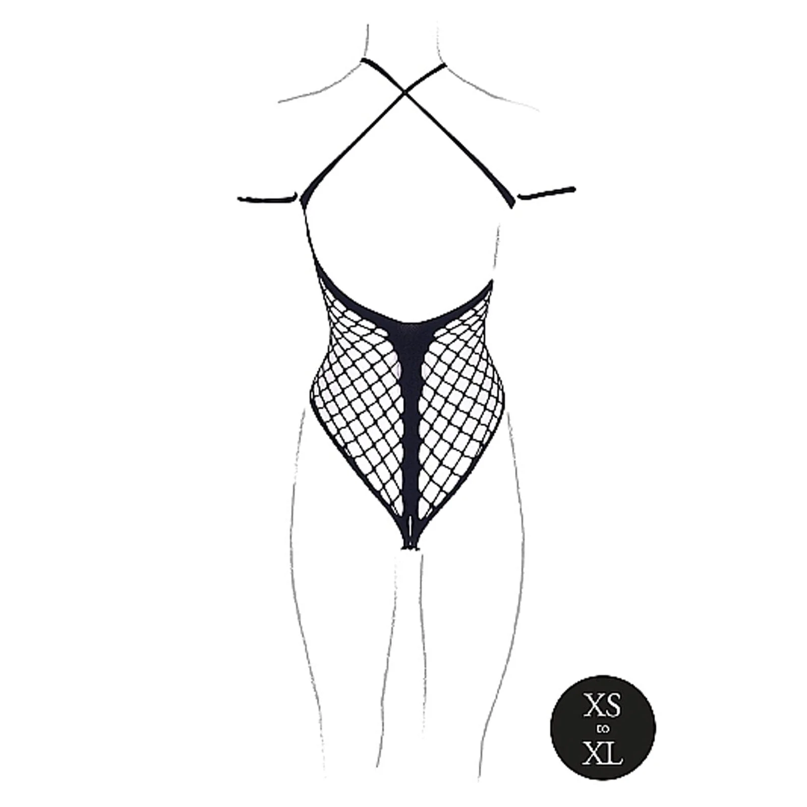 Leda XIII Cross Neckline & Straps Body Suit - Image 5